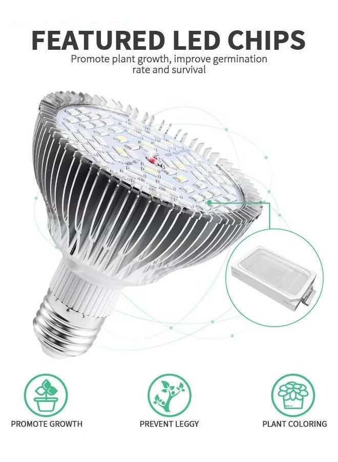 LED نمو المصباح الضوئي,50W مصباح مصباح النبات مع 78LEDs للنباتات الداخلية,E27 المقبس,تنمو المصباح للحديقة الدفيئة الهيدروبونية الداخلية عصيرة - Image 5